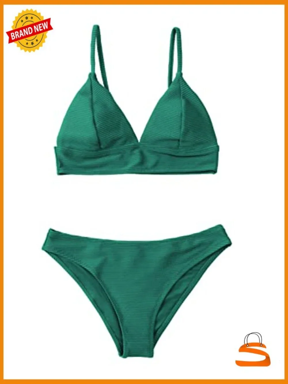 Sexy Triangle Bikini Set - Removable Pads - Adjustable Straps - Medium Stretch